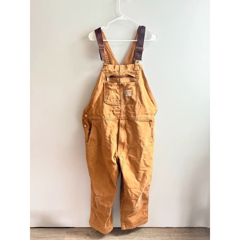 Carhartt Double Front Overalls Duck Bib Work Carpenter, Utility, fall, outdoors